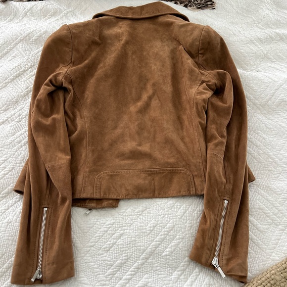 Elie Tahari Suede Moto Jacket - Picture 4 of 10